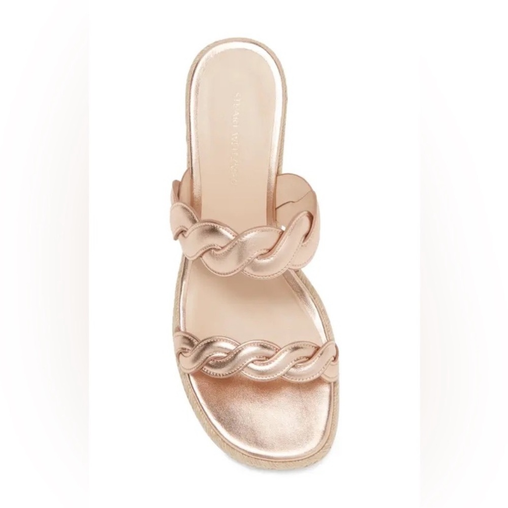 New Stuart Weitzman Twist Espadrille Wedge Sandal